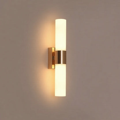 LuxRoyale Modern Stainless Steel Gold Pipe Led Wall Sconces