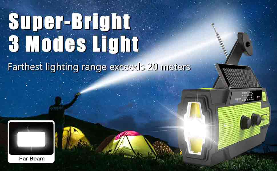Royaleva Emergency Crank Weather Radio with Flashlight