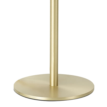 Royelux Modern Satin Gold Table Lamp with Frosted White Oval Shade