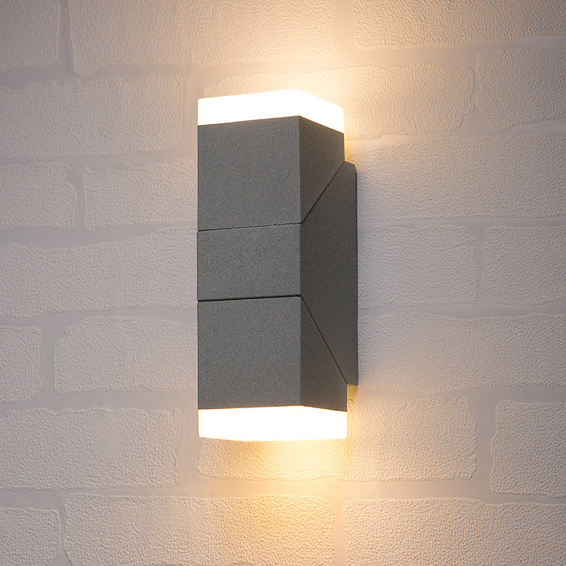 Royelux 22cm Anthracite Outdoor LED Wall Sconce - IP54 Weatherproof Up Down Light