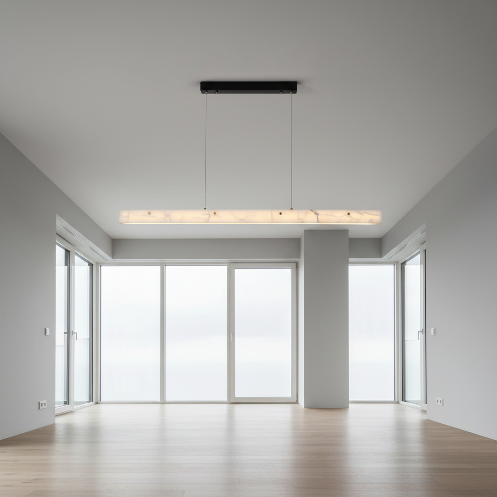Royelux Modern Marble Linear Chandelier for Kitchen Island & Dining Room