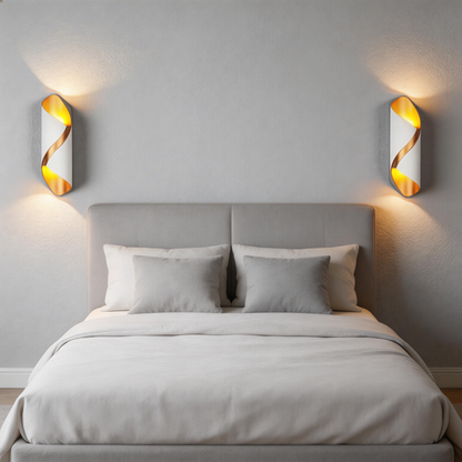 Rayvia Luxury Modern Curved LED Wall Sconce | Up Down Interior IP65 Light
