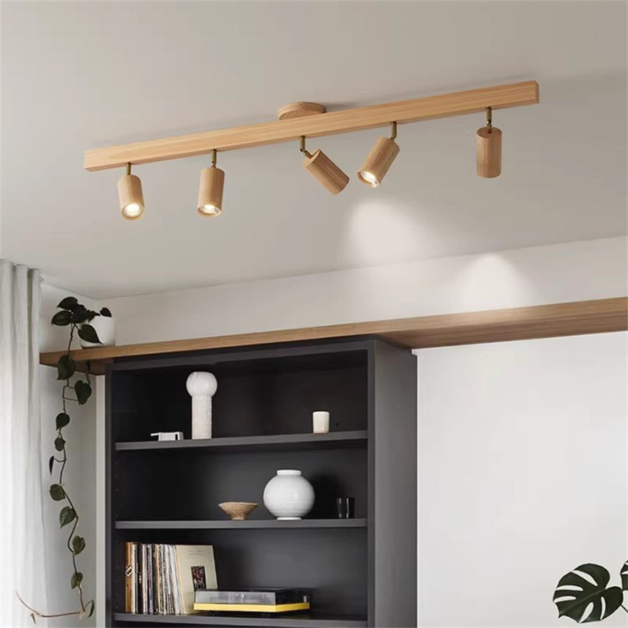 Royelux Oak Wood LED Ceiling Spotlight – Adjustable Modern Sustainable Lamp