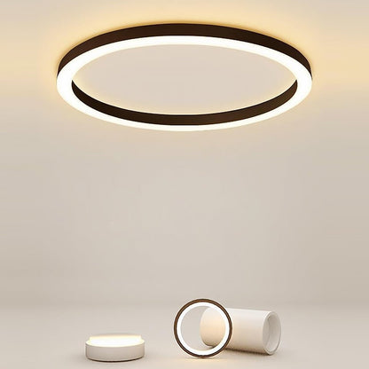 16'' Modern Simple Circle Flush Mount LED Lights Dimmable Ceiling Lights with Remote 1
