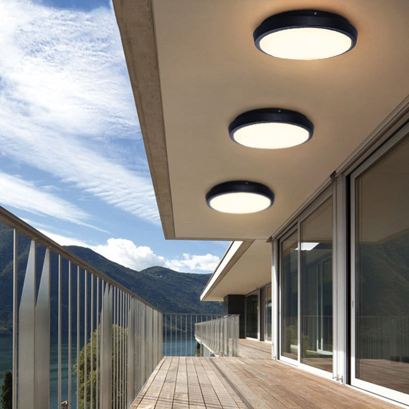 Lumora Sleek Outdoor LED Flush Mount, Radar Motion Sensor IP65 Light
