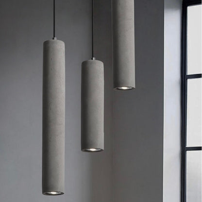 Royaleva Modern Concrete Pendant Light, Industrial Contemporary Ceiling Fixture