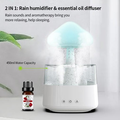 Luxora 2-in-1 Desk Light Humidifier Rain Cloud Aromatherapy Essential Oil Zen Diffuser & Raining Cloud Night Light