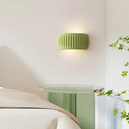LuxRoyale Modern Minimalist Soft Cream Resin Wall Lamp For Accent Lighting