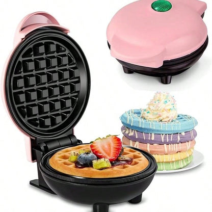 LuxRoyale Mini Electric Waffle Maker – Multifunctional Breakfast Sandwich & Cake Oven