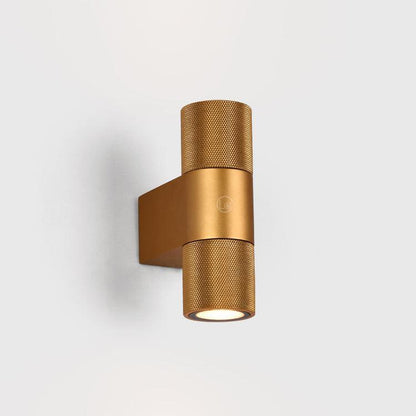 LuxRoyale Gold & Black Outdoor Up Down Wall Sconce - 12W IP65 LED Exterior Light