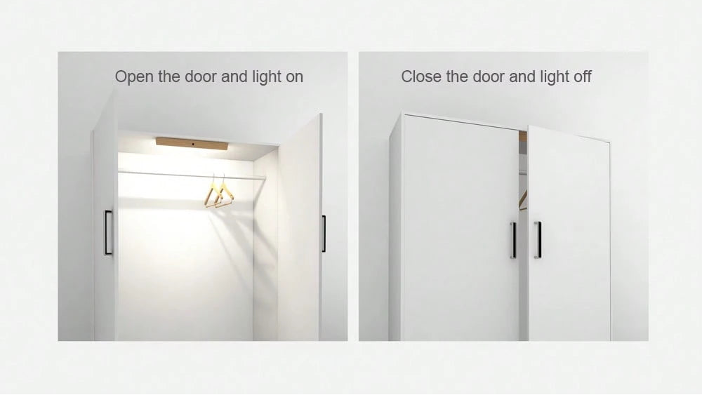 LuxRoyale Wood LED Under Cabinet USB Rechargeable Light with Motion Sensor
