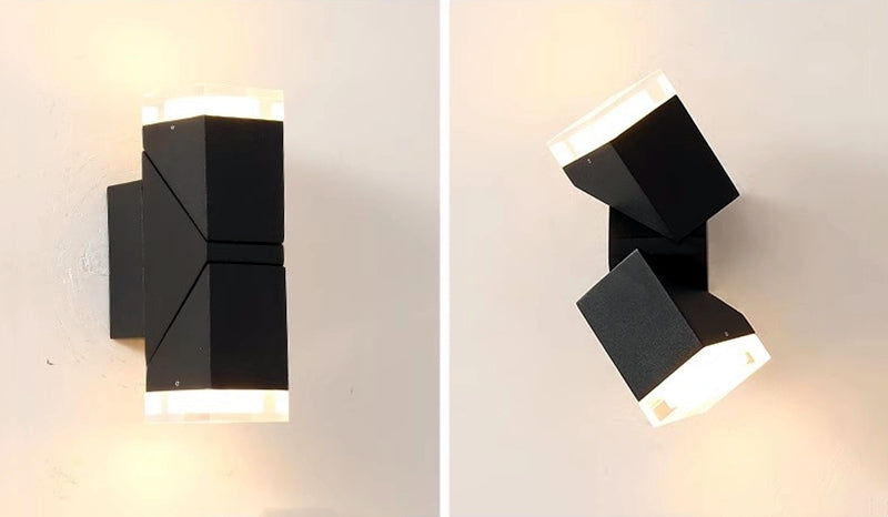 Royelux 22cm Anthracite Outdoor LED Wall Sconce - IP54 Weatherproof Up Down Light