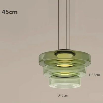 LuxRoyale Modern Glass Pendant Light - Adjustable Dimmable LED Hanging Lamp