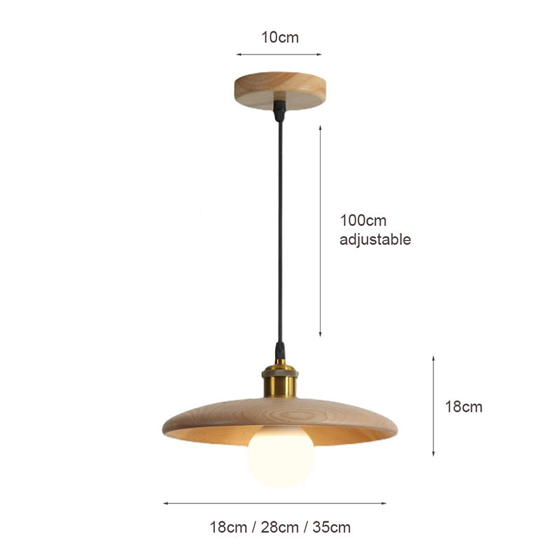 Rayvia Premium Modern Wood Pendant Light - Contemporary Hanging Home Lighting Design