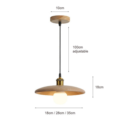 Rayvia Premium Modern Wood Pendant Light - Contemporary Hanging Home Lighting Design