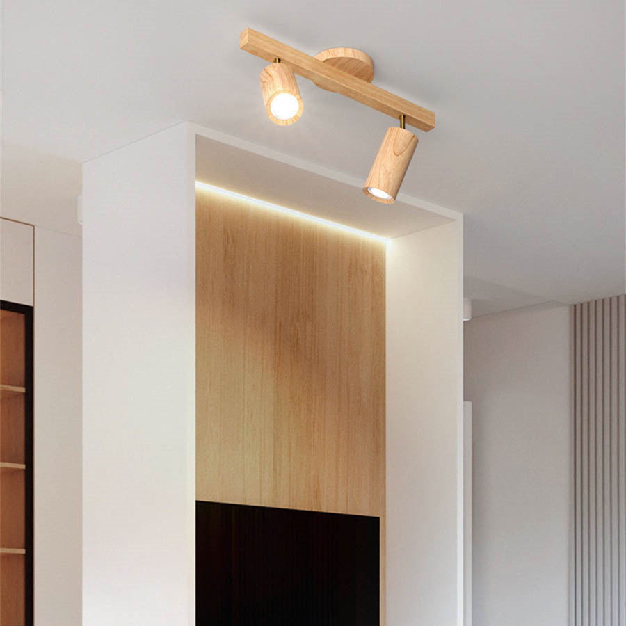 Royelux Oak Wood LED Ceiling Spotlight – Adjustable Modern Sustainable Lamp