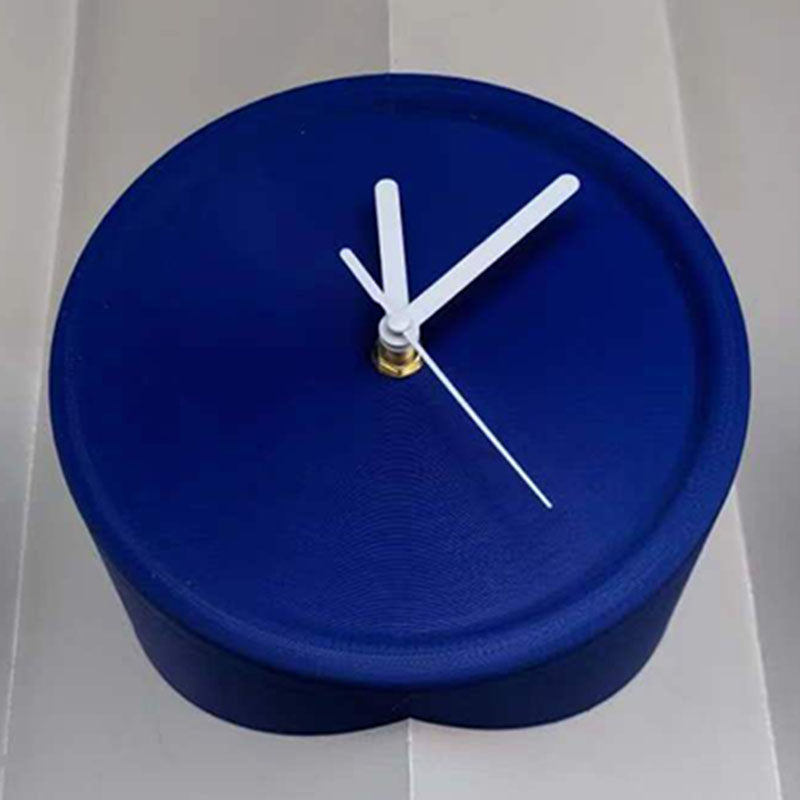 Royelux Contemporary Orange Wall Clock with Architectural Corner Fit