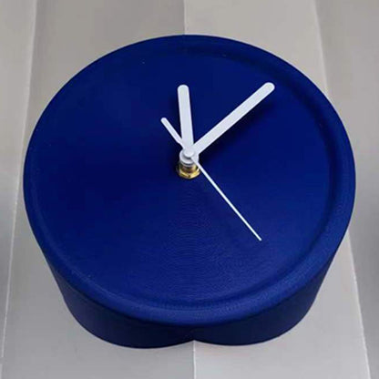 Royelux Contemporary Orange Wall Clock with Architectural Corner Fit