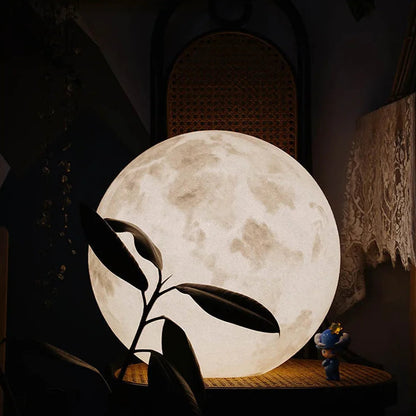 Royelux 3D Printed Moon Lamp for Bedroom Decor - Realistic Lunar Night Light