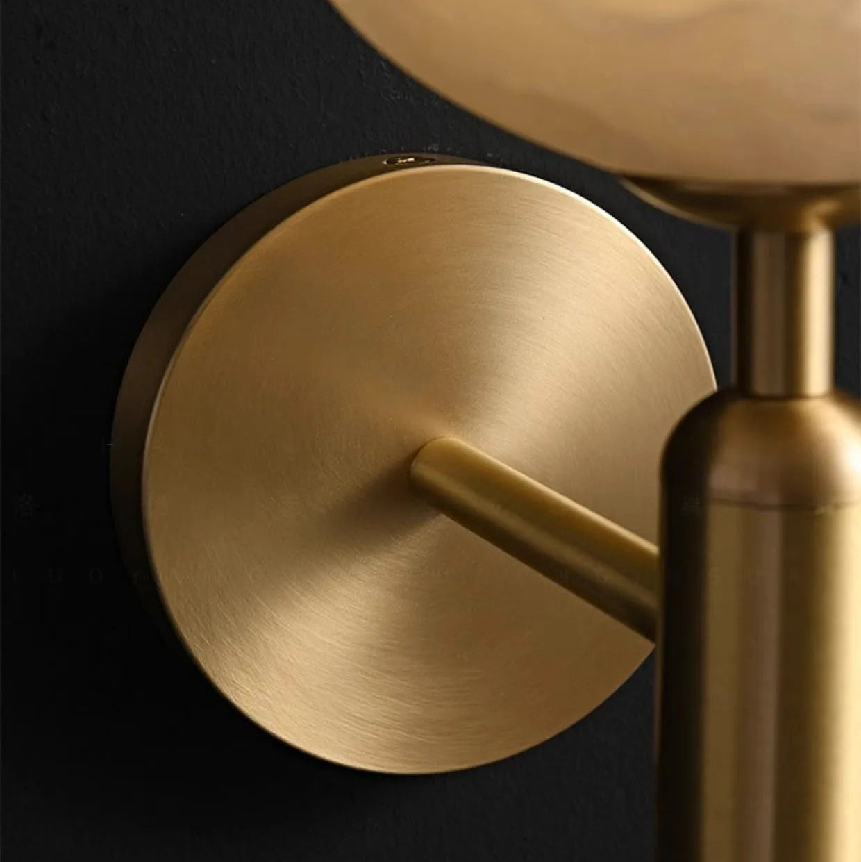 Royelux Alabaster Brass Wall Sconce Light with LED Compatibility