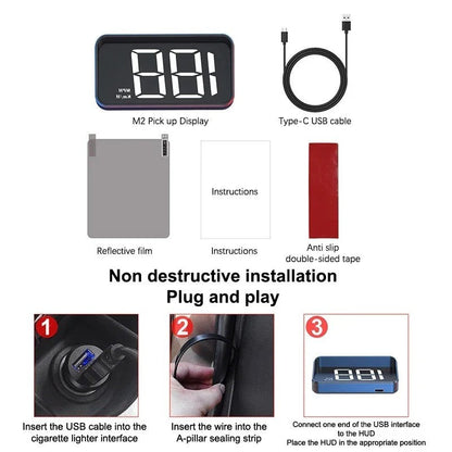 Luxora Digital Speedometer For Car With HD Projection