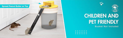 Royaleva 4-Pack Bucket Lid Mouse Trap for Easy Pest Control