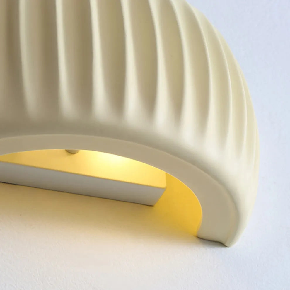 LuxRoyale Modern Minimalist Soft Cream Resin Wall Lamp For Accent Lighting