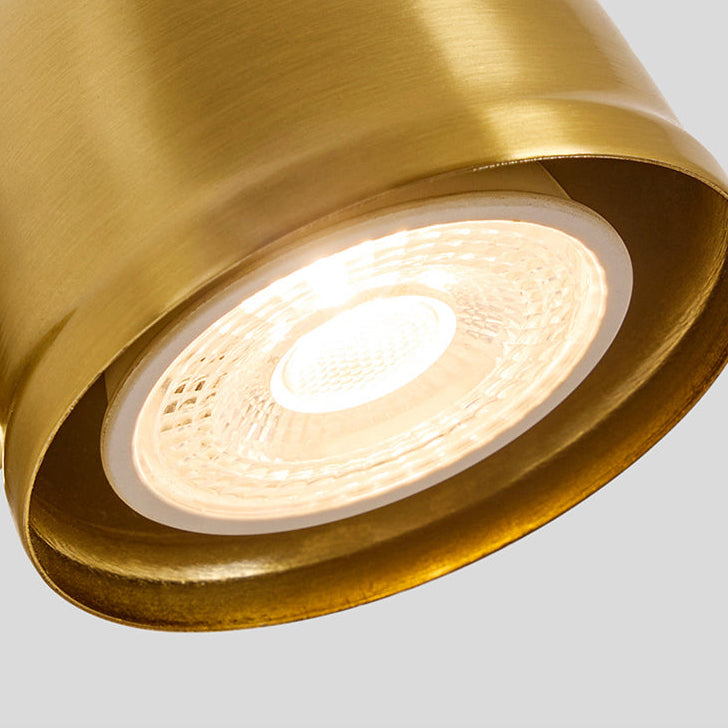 Royelux Vintage Brushed Brass Bell Wall Sconce - Adjustable Industrial Accent Light