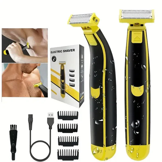 RoyaleGlow Men's Rechargeable Wet And Dry Electric Shaver And Trimmer