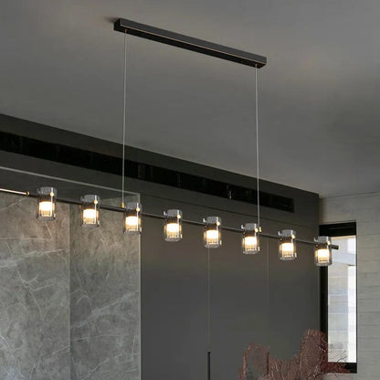 LuxRoyale Aphrodite Glass Pendant Light - Modern Chandelier for Dining & Living Room
