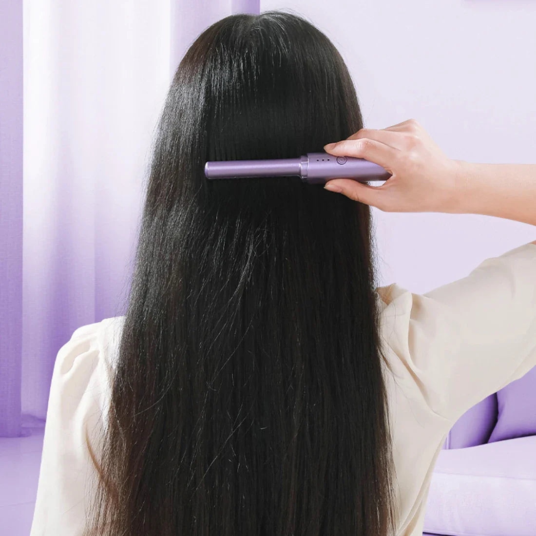 Royallure Cordless Hair Straightening Brush - Fast Heating, Frizz-Free Styling, & Long-Lasting Battery