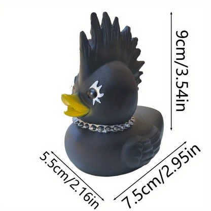 Lumora Duckieville Satan Punk Duck Resin Figurine Halloween Party Room Decor