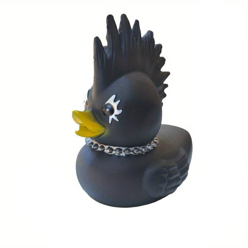 1PCS Duckieville Duck Satan Duck Punk Duck Death Rock Duck Resin Crafts Suitable for Halloween Party Decorations, Room Desktop D 1