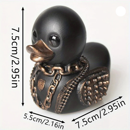 Lumora Duckieville Satan Punk Duck Resin Figurine Halloween Party Room Decor