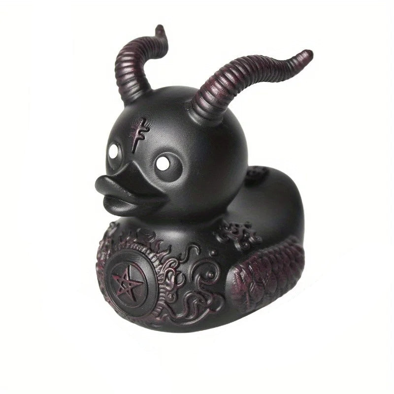1PCS Duckieville Duck Satan Duck Punk Duck Death Rock Duck Resin Crafts Suitable for Halloween Party Decorations, Room Desktop D 4