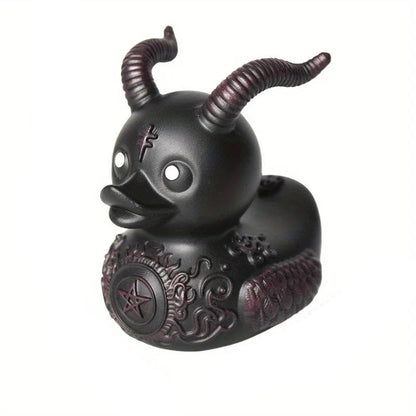1PCS Duckieville Duck Satan Duck Punk Duck Death Rock Duck Resin Crafts Suitable for Halloween Party Decorations, Room Desktop D 4