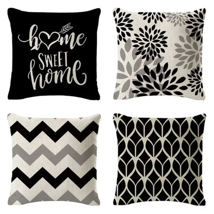 1PC Geometric Figure Linen Pillowcase Home Sofa Bedroom Decoration Pillow Polyester Pillow Car Cushion Cover 45x45cm 1