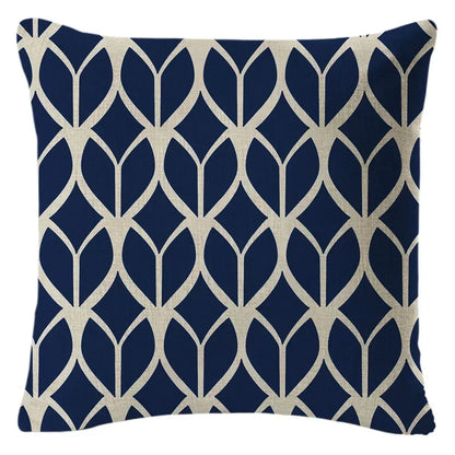 1PC Geometric Figure Linen Pillowcase Home Sofa Bedroom Decoration Pillow Polyester Pillow Car Cushion Cover 45x45cm 10