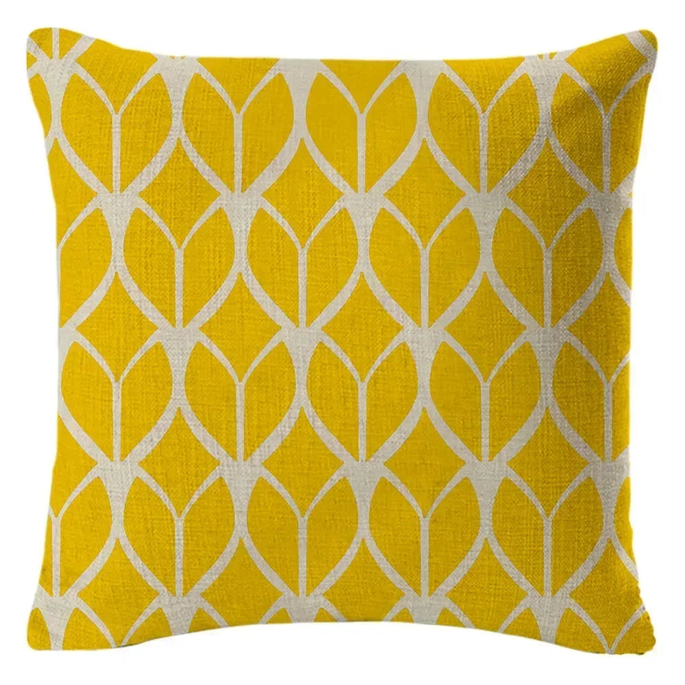 1PC Geometric Figure Linen Pillowcase Home Sofa Bedroom Decoration Pillow Polyester Pillow Car Cushion Cover 45x45cm 11
