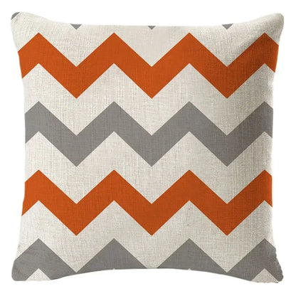 1PC Geometric Figure Linen Pillowcase Home Sofa Bedroom Decoration Pillow Polyester Pillow Car Cushion Cover 45x45cm 12