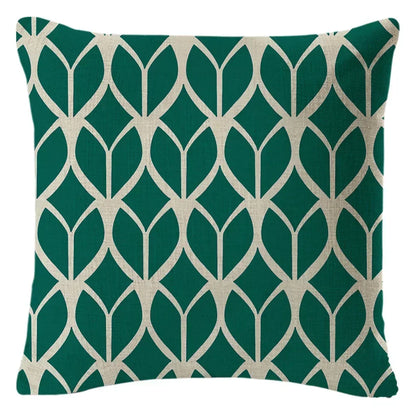 1PC Geometric Figure Linen Pillowcase Home Sofa Bedroom Decoration Pillow Polyester Pillow Car Cushion Cover 45x45cm 15