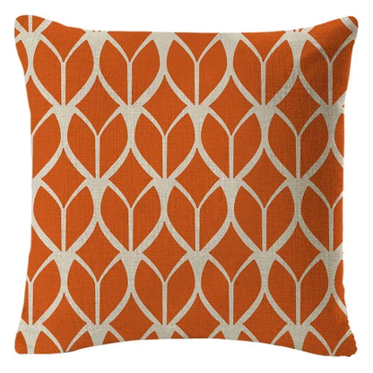 1PC Geometric Figure Linen Pillowcase Home Sofa Bedroom Decoration Pillow Polyester Pillow Car Cushion Cover 45x45cm 18