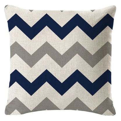 1PC Geometric Figure Linen Pillowcase Home Sofa Bedroom Decoration Pillow Polyester Pillow Car Cushion Cover 45x45cm 19