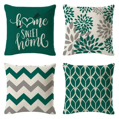 1PC Geometric Figure Linen Pillowcase Home Sofa Bedroom Decoration Pillow Polyester Pillow Car Cushion Cover 45x45cm 2