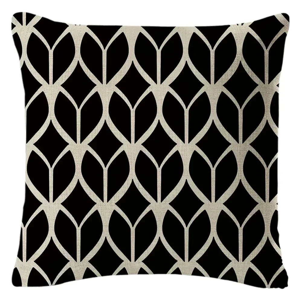 1PC Geometric Figure Linen Pillowcase Home Sofa Bedroom Decoration Pillow Polyester Pillow Car Cushion Cover 45x45cm 21