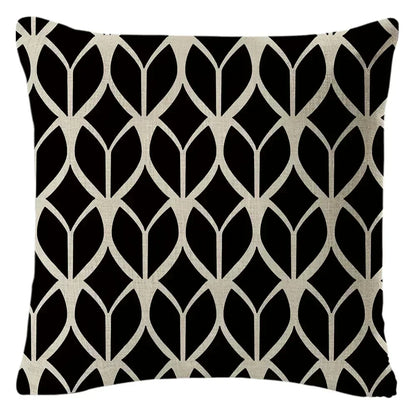 1PC Geometric Figure Linen Pillowcase Home Sofa Bedroom Decoration Pillow Polyester Pillow Car Cushion Cover 45x45cm 21