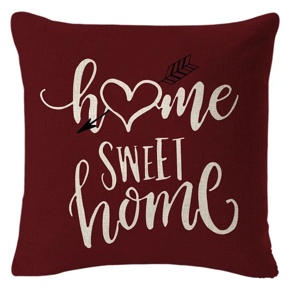 1PC Geometric Figure Linen Pillowcase Home Sofa Bedroom Decoration Pillow Polyester Pillow Car Cushion Cover 45x45cm 24