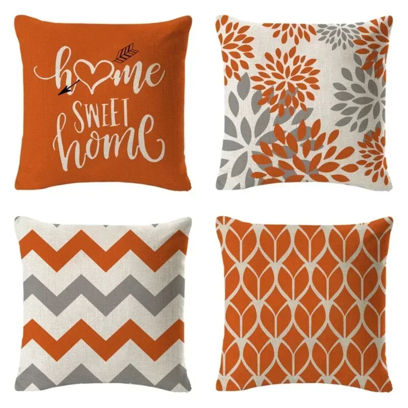1PC Geometric Figure Linen Pillowcase Home Sofa Bedroom Decoration Pillow Polyester Pillow Car Cushion Cover 45x45cm 3
