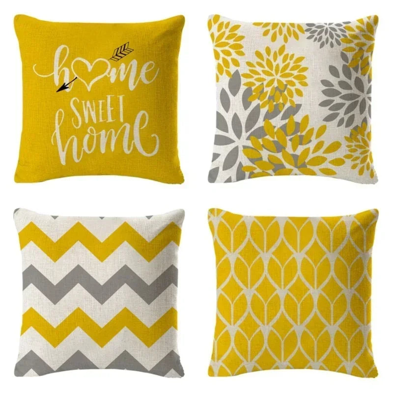 1PC Geometric Figure Linen Pillowcase Home Sofa Bedroom Decoration Pillow Polyester Pillow Car Cushion Cover 45x45cm 4