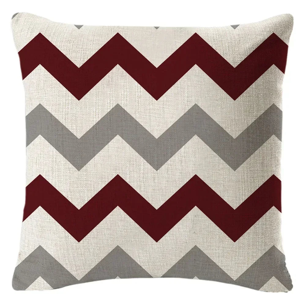 1PC Geometric Figure Linen Pillowcase Home Sofa Bedroom Decoration Pillow Polyester Pillow Car Cushion Cover 45x45cm 9